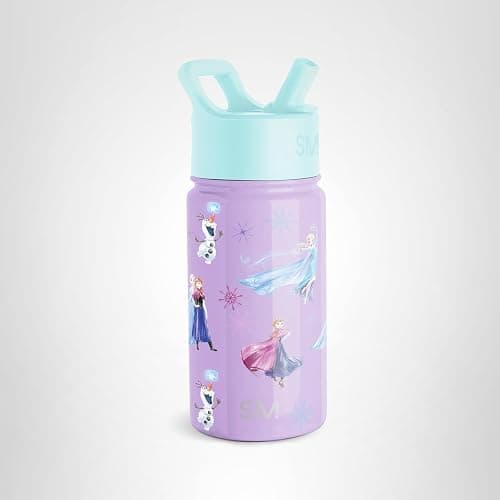 Simple Modern Kids Summit Water Bottle with Straw Lid | Disney Frozen 14oz Stainless Steel Cup Insulated Tumbler for Girls, School | Frozen Sisters thumbnail 7