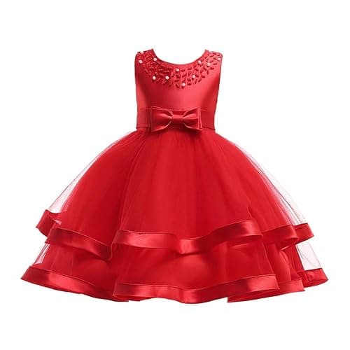 COMISARA 6M-9T Kids Pageant Flower Girl Dress Little Girls Party Wedding Formal Dresses - Image 1