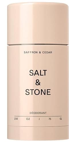 Salt & Stone Aluminum-Free Deodorant for Women & Men Saffron & Cedar 2.6 oz | Extra Strength 48 Hour Protection, Gender Neutral Scent, Made with Niacinamide, Spirulina, Magnesium & Antioxidants - Image 1