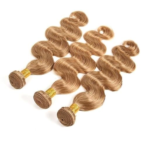 #27 Honey Blonde Bundles Human Hair Body Wave Bundles 22 22 22 Inch Blonde Body Wave Human Hair Extensions Double Weft Unprocessed Brazilian Virgin Hair 3 Bundle 50 Grams Per Bundle For Woman thumbnail 6