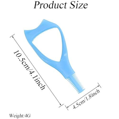 3PCS Blue Plastic 3 in 1 Eyelash Tool Makeup Upper Lower Eye Lash Mascara Shield Guard Applicator with Comb Eyelashes Curlers Shields Applicators thumbnail 2