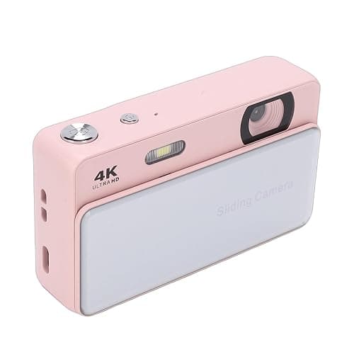 Decumeby 4K Sliding Digital Camera, 64MP HD Auto Focus 16X Zoom Retro CCD Camera with 2.8 Inch Screen, Vlogging for Photography and Video (Pink) thumbnail 9