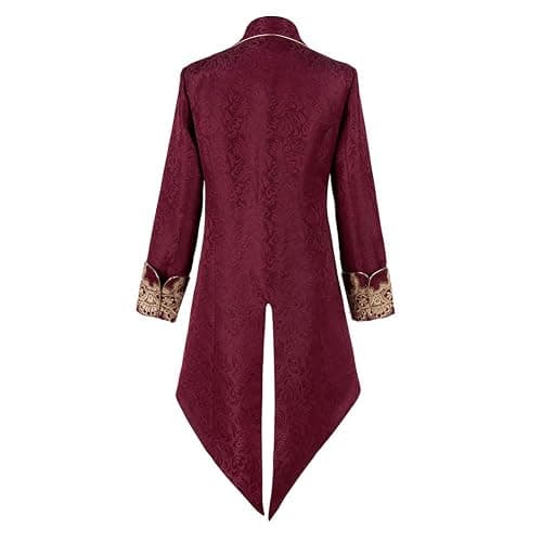 Crubelon Men Steampunk Medieval Jacket Gothic Victorian Frock Coat Uniform thumbnail 2