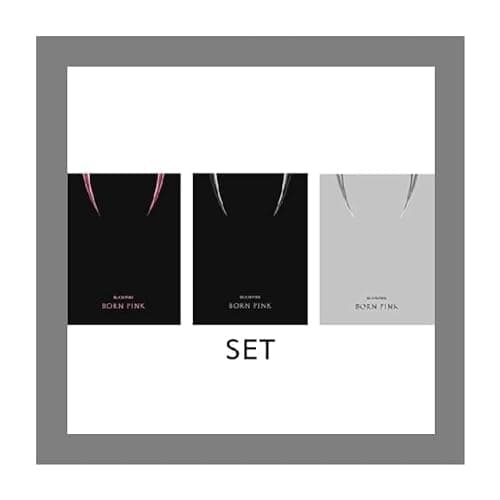 BLACKPINK BORN PINK 2nd Album BOX SET Version CD+Photobook+Accordion Lyrics Paper+Large Photocard+Postcard+Instant Film+Selfie Photocard+Tracking (SET(BLACK+PINK+GRAY)) - Image 1