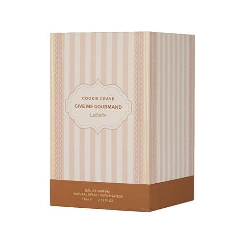 Lattafa Cookie Crave Eau de Parfum, Give me Gourmand Collection, 75ml Spray, Sweet Vanilla Cookie Scent, Cocoa Butter and Sugar Notes thumbnail 2
