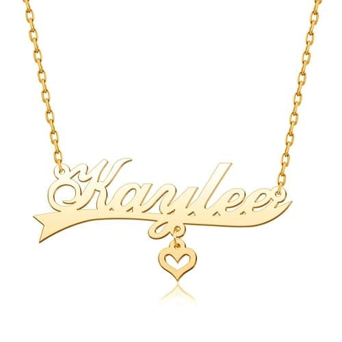 Custom Name Necklace Gold Plated Personalized Nameplate Jewelry Customized Gift for Women - Image 1