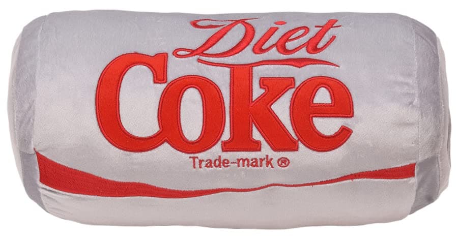Mark Feldstein & Associates Coca Cola Diet Coke Can Classic Gray Embroidered Plush Throw Pillow, 13 in thumbnail 3