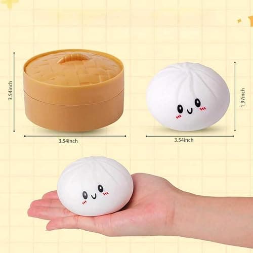 New 2026-Dumpling Squishies & Dumpling Squishy Mystery Box Squishy Dumpling (YY--Pink) thumbnail 3