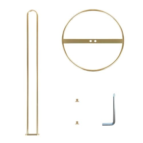 Gold Toilet Paper Holder Stand, OBODING, Freestanding Toilet Paper Holder for Storing 3 Rolls of Toilet Papers (Gold) thumbnail 6