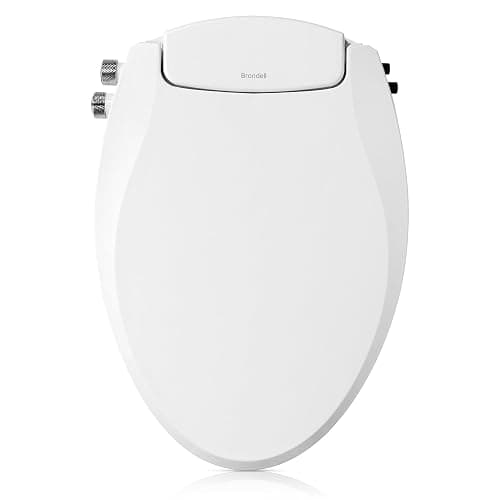 Brondell Bidet Toilet Seat, Non-Electric Swash Ecoseat, Fits Elongated Toilets, White - Dual Temperature, Dual Nozzle System - Bidet with Easy Installation - Image 1