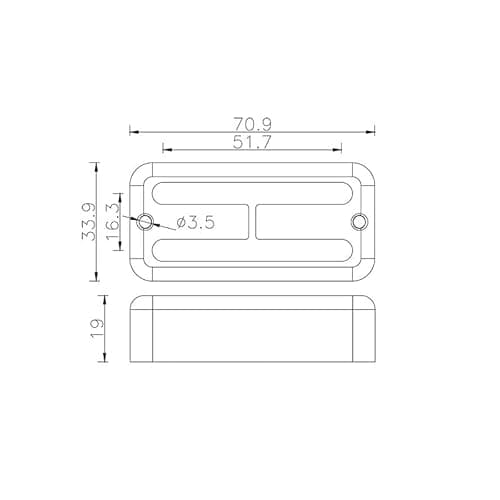 Filtertron Pickup Cover - Brass Chrome Plated - GP-HBCPFT thumbnail 3
