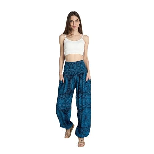Tranquil Threads High-Waisted Boho Harem Yoga Pants for Women thumbnail 2