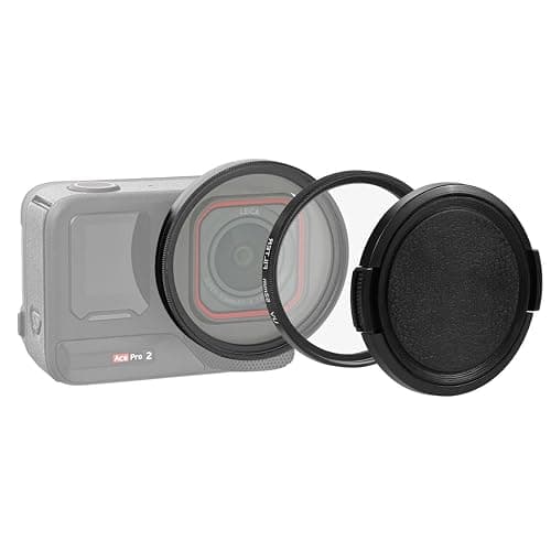 Adapter Ring with UV Filter and Lens Cap for Insta360 Ace Pro 2 Camera, Metal Filter Holder Protective Frame Compatible with 52mm Filters, for Insta360 Ace Pro 2 Accessories - Image 1