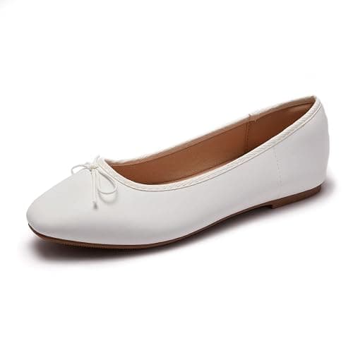 AFEETSING Women's Round Toe Ballet Flats Comfortable Bow Dressy Flats Shoes for Women thumbnail 6