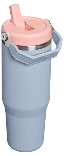 STANLEY IceFlow 2.0 Flip Straw Tumbler with Handle 30 oz | Twist On Lid and Flip Up Straw | Leak Resistant Water Bottle | Insulated Stainless Steel | BPA-Free | Blue Dream thumbnail 4