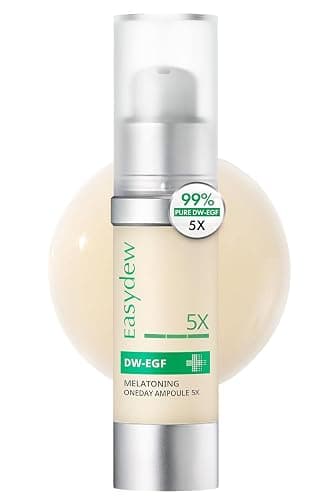 Easydew DW-EGF Melatoning Ampoule 5X - Dark Spot Serum (Bottle 1.01 fl oz) | 99% Pure DW-EGF Peptide, 5% Niacinamide, Glutathione for Dark Spot & Uneven Skin Tone, Day & Night Korean Skin Care - Image 1
