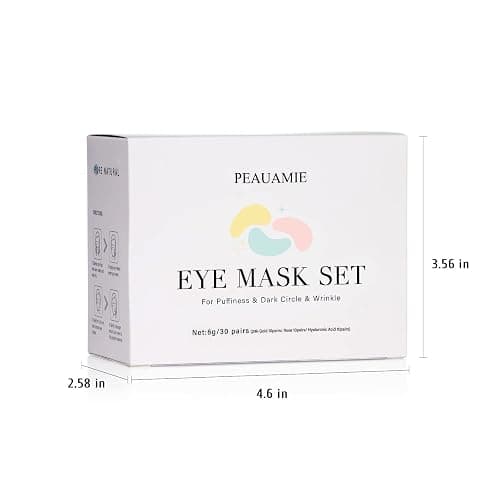 PEAUAMIE Under Eye Patches Gold and Hyaluronic Acid for puffy eyes,Rose Eye Masks for Dark Circles and Puffiness skin care Smooth Wrinkles products 30 Pairs thumbnail 8