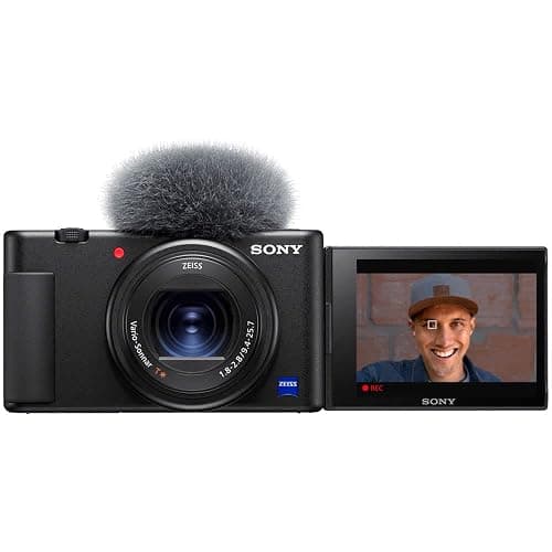 Sony ZV-1 Digital Camera (Black) (DCZV1/B) + 64GB Memory Card + Card Reader + Deluxe Soft Bag + Flex Tripod + Memory Wallet + Cleaning Kit (Renewed) thumbnail 2
