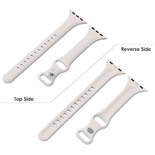 ZZL Sport Band Compatible with Apple Watch Bands 42mm(Series 10) 41mm 38mm 40mm, Soft Silicone Slim Thin Small Replacement Strap Compatible for iWatch Series 10 9 8 7 6 5 4 3 2 1 SE Sport Edition Women Men thumbnail 3