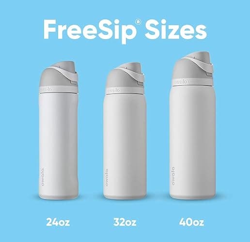 Owala FreeSip Insulated Stainless Steel Water Bottle with Straw for Sports, Travel, and School BPA-Free Sports Water Bottle, 40 oz, Boneyard thumbnail 2