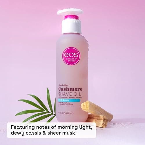 eos Cashmere Shave Oil, Fresh & Cozy, Soothing Moisturizing, Prevents Irritation Razor Burn, Bikini Area-Approved, Body Care, 6 fl oz thumbnail 2