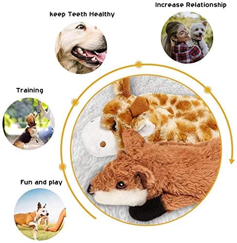 Nocciola 5 pcs Crinkle Dog Squeaky Toys with Double Layer Reinforced Fabric, Durable Dog Toys, No Stuffing Plush Dog Toy Set for Small to Large Dogs thumbnail 6