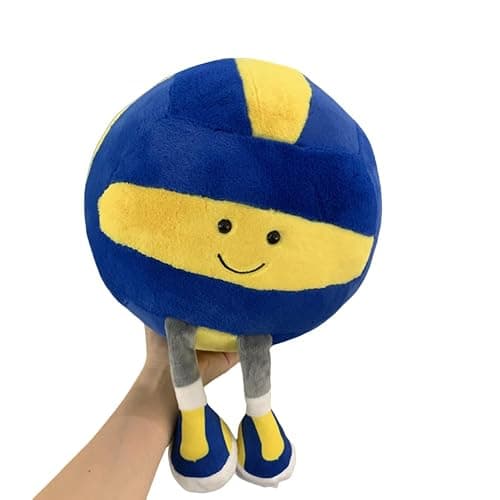 XIGUI 13 inch Soft Sports Pillow - Funny Volleyball Stuffed Plush Gifts for Boys and Girls, Cute Volleyball Room Decor - Image 1