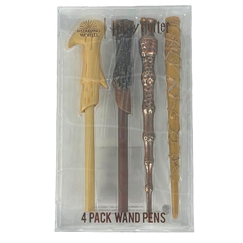 Harry Potter Wizarding World Wand Pens Set of 4 - Voldemort, Hermione, Dumbledore Wands thumbnail 6