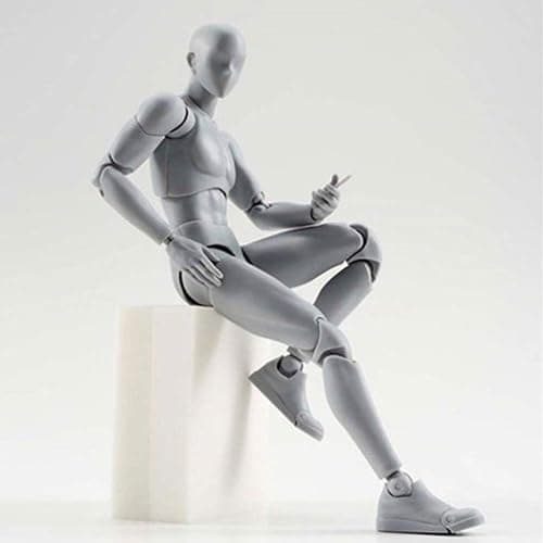 COPYLOVE Figure Model PVC Action Figure Drawing Models Figure Artist Draw Painting Model Mannequin Jointed Doll, Drawing Mannequin Figure Models for Artists (Grey Male) thumbnail 5
