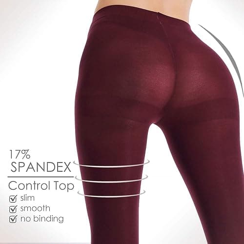 G&Y 2 Pairs Semi Opaque Tights for Women - 40D Microfiber Control Top Pantyhose thumbnail 4