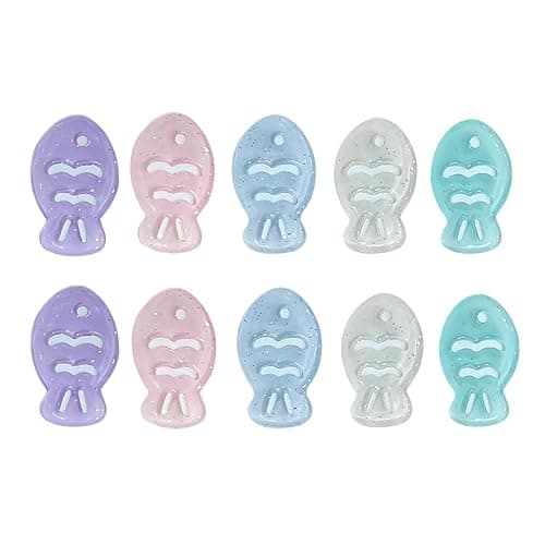 5 Pairs(10 Pcs) Super Cute Lovely Summer Cool Realistic Mini Ice Transparent Fish Hairpin Hair Clips Hair Decoration Women Girls Salon Hairstyle Hairdressing Grip -Fish - Image 1