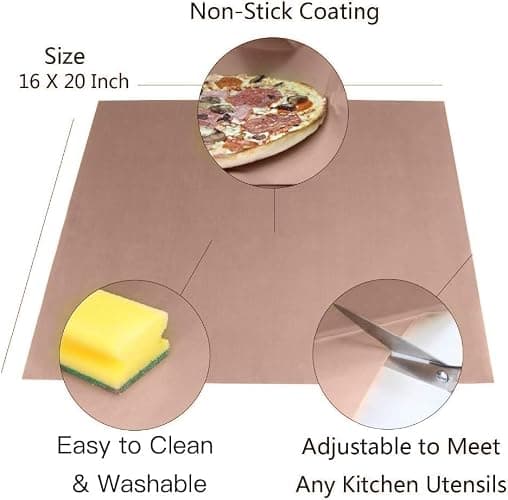 3 Pack PTFE Teflon Sheet for Heat Press Transfer Sheet Non Stick 16 x 20" Heat Transfer Paper Reusable Heat Resistant Craft Mat thumbnail 2