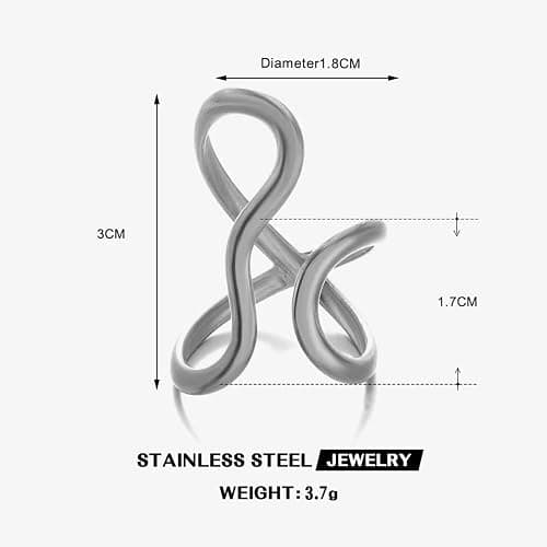 Aktully Chunky Gold Statement Ring for Women Chunky Gold Circle Ring Adjustable Open Promise Minimalist Statement Rings Trendy Jewelry for Women thumbnail 4