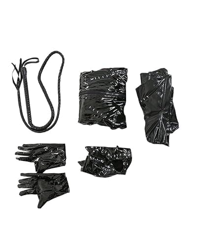 miccostumes Women's Fullbody Black Catsuit Halloween Cosplay Deluxe Costume Whip Zipper Patch thumbnail 6