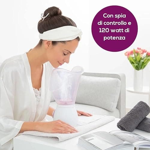 Beurer FS 60 Sauna per il Viso Multifunzione 3 in 1, Pulizia del Viso, Aromaterapia e Inalazione con Serbatoio per Essenze Profumate, 2 Livelli di Potenza e Bicchiere Graduato thumbnail 5