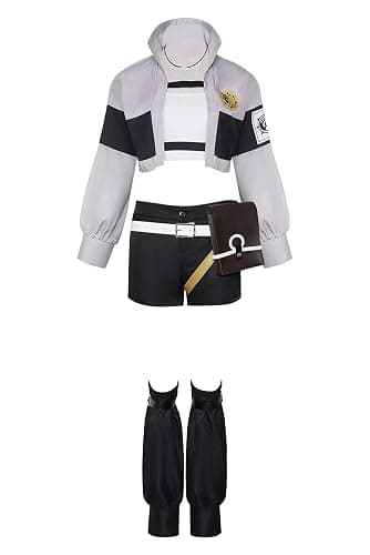 ulesoke Riyo Reaper Cosplay Gachiakuta Costume Riyo Reaper Coat Shorts Wigs Adults Womens Halloween Outfits Accessories thumbnail 2