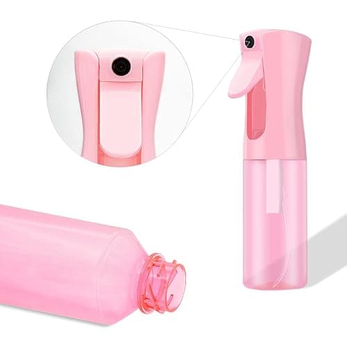 LERPOLOR Empty Spray bottles, Continuous Spray Bottle for Hair, Spray Water Bottle Fine Mist Refillable, Skin Care, Showering Pets, Plants, travel, Ironing and Cleaning 6.8 Ounce (1 Pack, Pink) thumbnail 6