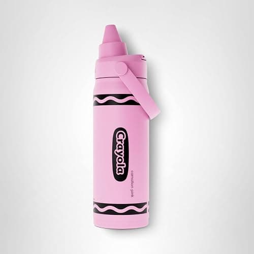 CamelBak Crayola Chug Stainless Steel Water Bottle 16oz, Carnation Pink | Vacuum Insulated Steel, Spill Resistant Chug Lid, Durable Stainless Steel, Protective Silicone Base, Easy Carry Design thumbnail 12