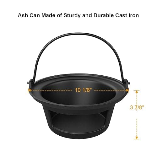 Ash Basket Charcoal Ash Can Basket Cast Iron Ash Can for Big Green Egg Large, Kamado Joe Classic, Louisiana Grill LG24 and Grills thumbnail 2