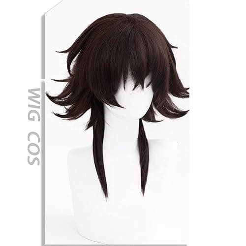 Shqncoh Anime Tetcho Suehiro Tetchou Suehiro Wig Brown Short Curly Party Hair Halloween Cosplay Props Accessory thumbnail 2