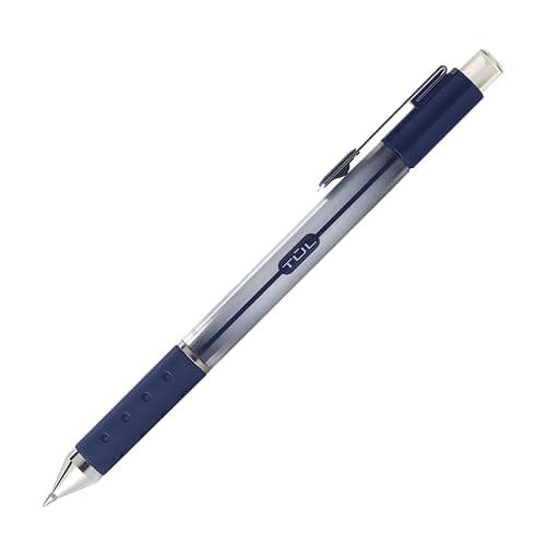 TUL Gel Pens, Retractable, Medium Point, 0.7 mm, Gray Barrel, Blue Ink, Pack Of 12 thumbnail 2