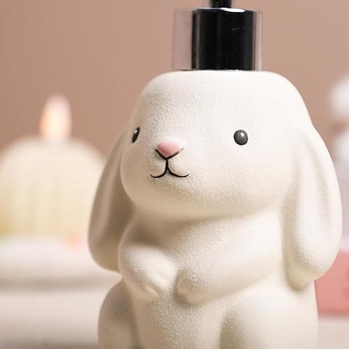 RockTrend Rabbit Ceramic Soap Bottle Lotion Bottle Soap Dispenser with Pump thumbnail 5