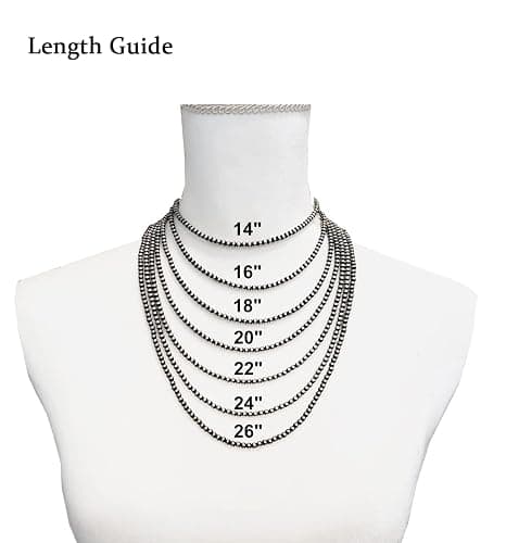 Western Jewelry Navajo Pearl Necklace for Women Handmade Long Boho Turquoise Pearls Layered Necklaces for Cowgirls thumbnail 5