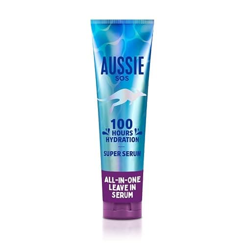Aussie Super Serum Leave In Conditioner Hair Serum Treatment, For Dry, Damaged Hair. 100 Hours of Hydration, Smooth, Soften, Detangle, Prevent Split Ends and Boost Shine, 160ml - Image 1