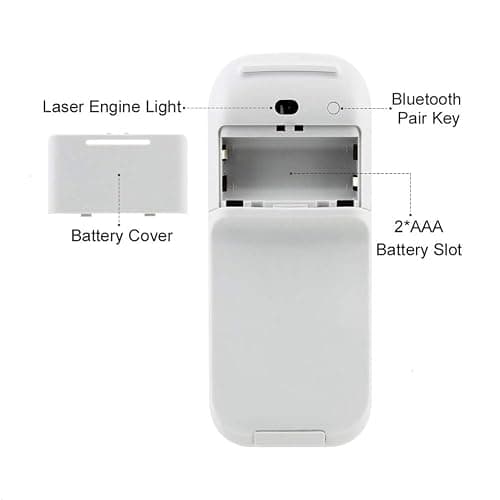 Itonash Bluetooth Wireless Arc Touch Mouse - Foldable Ergonomic Computer Silent for Home Office Travel (Black) thumbnail 5