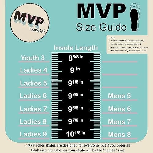 Lenexa MVP 2.0 Roller Skates for Kids and Adults | Roller Skate Shoes for Men and Women | Outdoor High-Top Sneaker Roller Shoes | Full Lace Up Ankle Support | Various Sizes and Colors thumbnail 5