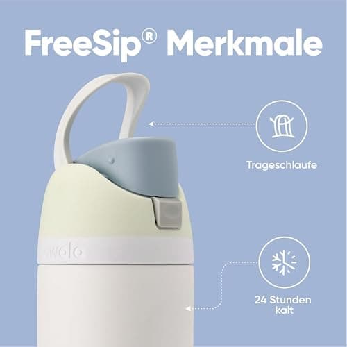 Owala FreeSip Isolierte Edelstahl Trinkflasche mit Strohhalm, 710 ml – BPA-frei, optimal für Sport, Fitness, Outdoor und Reisen, Iced Breeze thumbnail 2