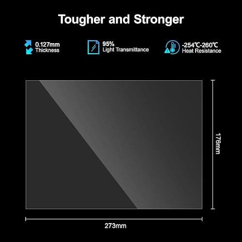 ELEGOO 5 PCS PFA Release Liner Film 2.0 for ELEGOO Saturn 4 Ultra 16K, Saturn 4, Saturn 4 Ultra, Saturn 3, Saturn 2 and Saturn 8K Resin 3D Printer, 273 x 176 mm thumbnail 2