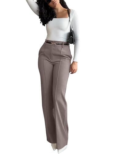 NIMIN High Waisted Work Pants for Women Wide Leg Dressy Pants Business Casual Trousers 2025 Summer Slacks with Pockets thumbnail 5