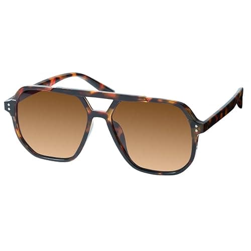 mosanana Oversized Aviator Sunglasses for Women with Polarized Lens MS52243 | Geometric Big Frame, Designed for Daily Outfits, Travel and Fashion Looks - Image 1